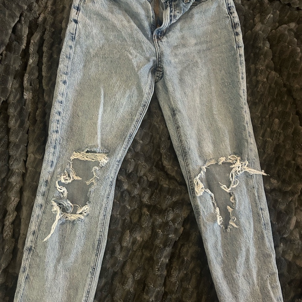 American Eagle Outfitters Blue Ankle Cropped Jeans